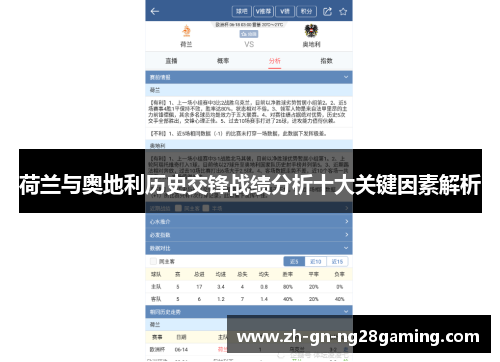 荷兰与奥地利历史交锋战绩分析十大关键因素解析