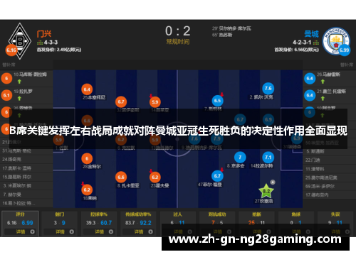 B席关键发挥左右战局成就对阵曼城亚冠生死胜负的决定性作用全面显现 B席关键发挥左右战局成就对阵曼城亚冠生死胜负的决定性作用全面显现